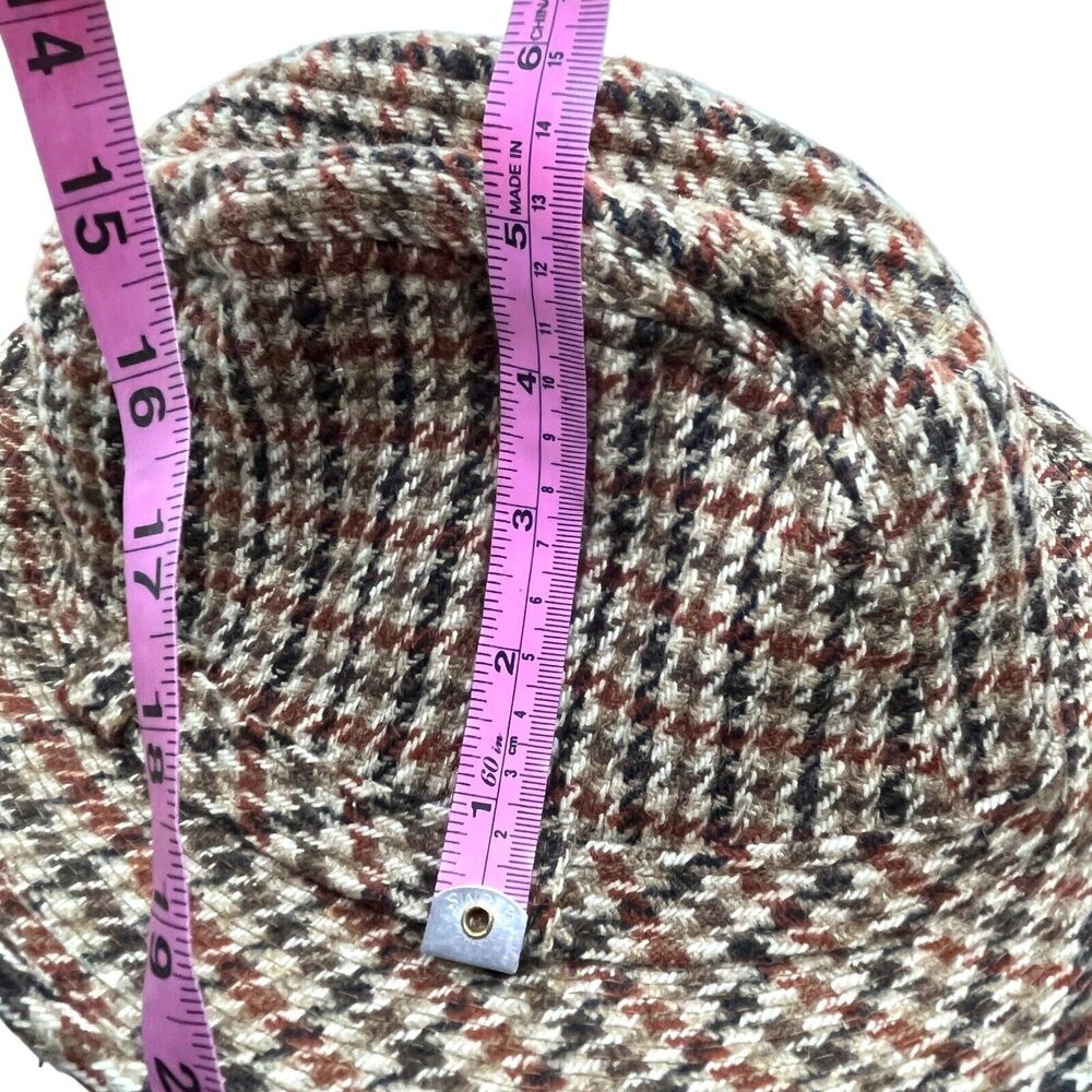 Old Village Shop Hat Fedora Vintage Womens Mens Unisex Houndstooth Grandpa Style - Picture 12 of 16